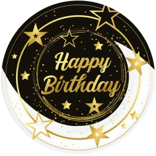 Papírové talíře Stars 23 cm - 6 ks