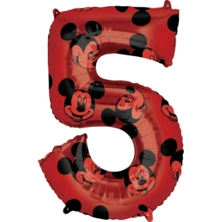 Foliová číslice - Mickey Mouse 5 - 66 cm