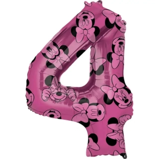 Foliová číslice - Minnie Mouse 4 - 66 cm