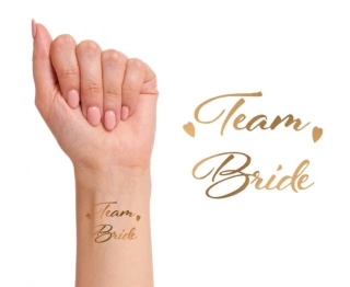 Tetování zlaté Team Bride 16 ks