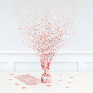 Závaží Glitz růžové s nápisem Happy Birthday