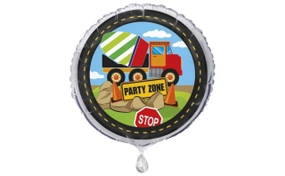 Fóliový balonek - Kreslené staveniště kruh 46 cm