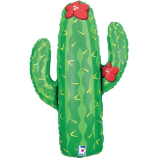 Foliový balonek kaktus s květinami 97 cm