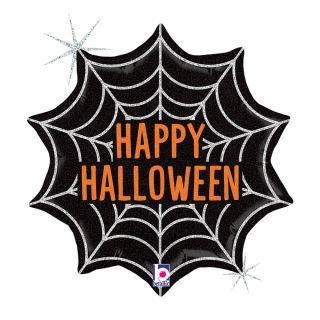 Fóliový balónek pavučina Happy Halloween 46cm