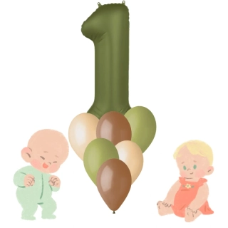 Sada balónků První narozeniny - neutrální chlapecké 7ks