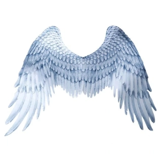 Andělská křídla bílá látková 100 x 70 cm