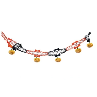 Papírová girlanda strašidelné dýně 2 m