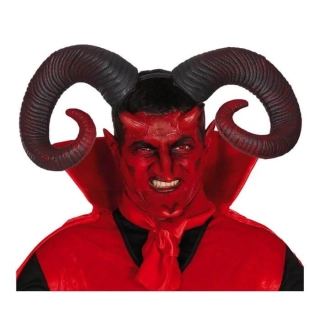 Plastové čertovské rohy zahnuté 56 cm