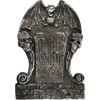 Halloweenská dekorace Náhrobek - Chrlič R.I.P 36 cm