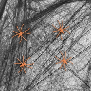 Pavučina s pavouky - černá 200g