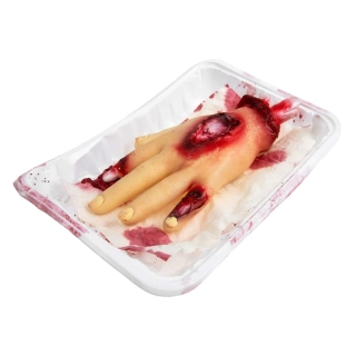 Halloweenská dekorace - zabalená krvavá ruka