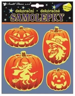 Dekorační samolepky Halloween - dýně svítící ve tmě