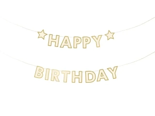 Party nápis Happy Birthday hvězdy 220 cm