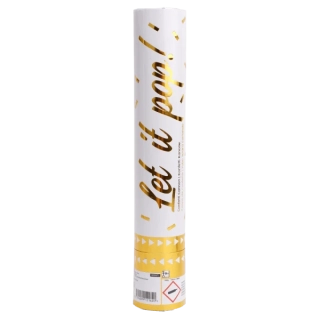 Vystřelovací konfety metalické zlaté 28 cm