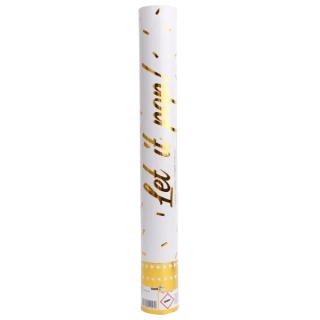 Vystřelovací konfety metalické zlaté 40 cm