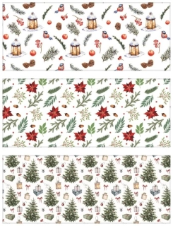 Balicí papír vánoční barevný mix motivů 200 × 70 cm