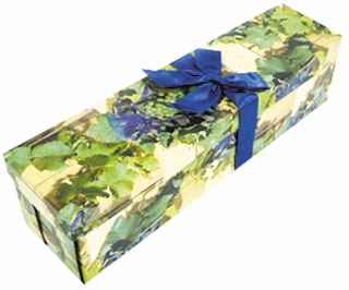 Dárková krabička na láhev - Hroznové víno