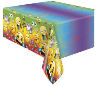 Plastový party ubrus Emoji duhový 137 x 214 cm