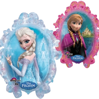 Fóliový balónek Frozen Zrcadlo Elsa a Anna 63 x 78 cm