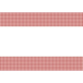 Plastový ubrus bílý - kostkovaný červený 137 x 274 cm 