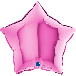 Foliový balonek hvězda růžová 46 cm