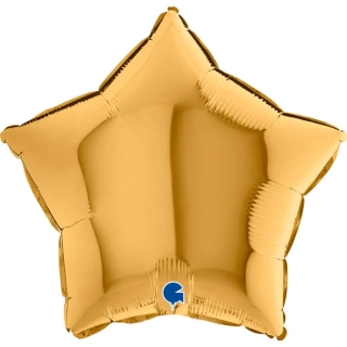 Foliový balonek hvězda zlatá 46 cm