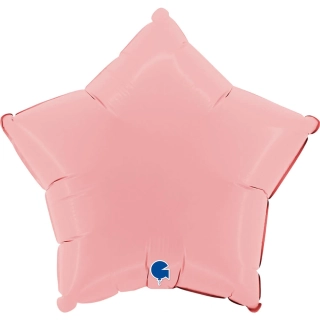 Foliový balonek hvězda matně růžová 46 cm
