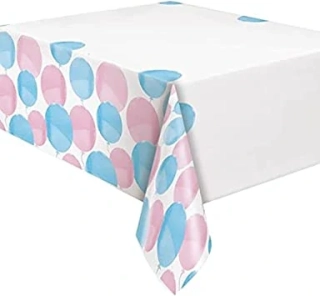 Plastový party ubrus Balónky modré růžové 137 x 213 cm
