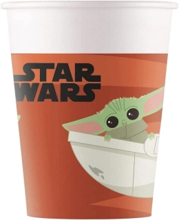 Papírové kelímky Star Wars Mandalorian 200 ml 8 ks