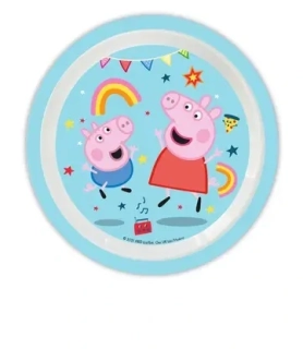 Plastový talíř Prasátko Peppa znovupoužitelný 21 cm