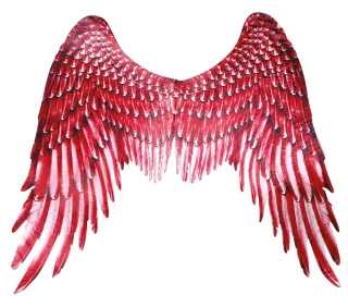 Andělská křídla červená látková 100 x 70 cm