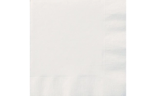 Papírové ubrousky bílé 25x25 cm 20 ks