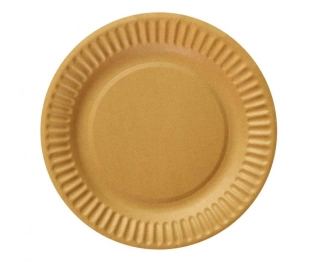 Papírové talíře zlaté 18 cm - 6 ks