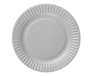 Papírové talíře stříbrné 18 cm - 6 ks