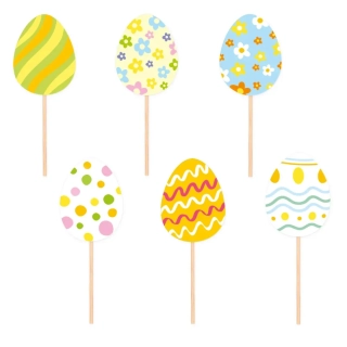 Napichovátka velikonoční kreslená vajíčka 6 ks