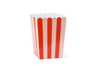 Krabice na popcorn červeno-růžové 6ks