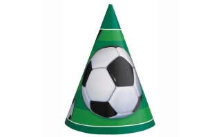 Party čepičky 3D Fotbal 8 ks