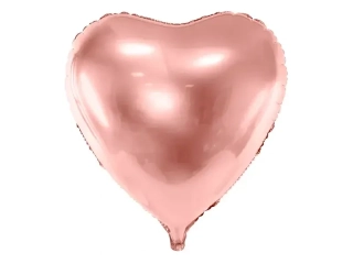 Foliový balónek srdce rosegold 72 x 68 cm