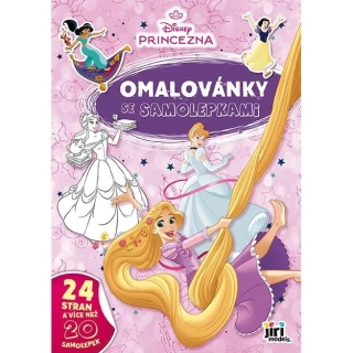 Omalovánky se samolepkami Disney Princezny