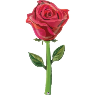 Foliový balonek červená růže 165 cm