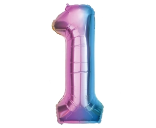 Foliová číslice - duhová 1 - 85 cm