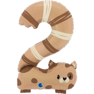 Foliová číslice - Puppyloons 2 kočička - 89 cm