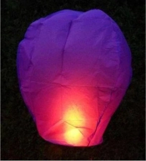 Lampion štěstí fialový