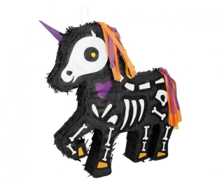 Piňata Jednorožec černý 47,5 x 40 x 8 cm
