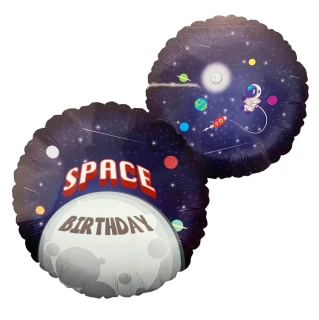 Fóliový balónek Space Birthday kosmonaut oboustranný 46 cm