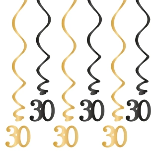 Závěsné narozeninové spirály 30. narozeniny