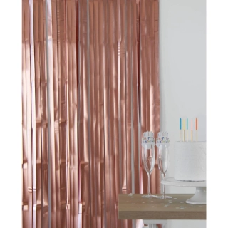 Matný rosegold závěs 100 x 200 cm