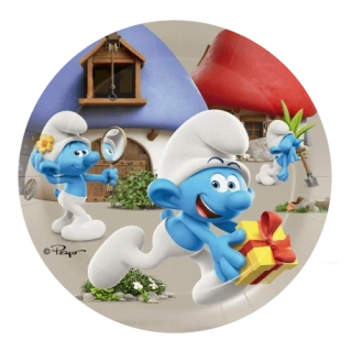 Papírové talíře Šmoulové 18cm - 8ks