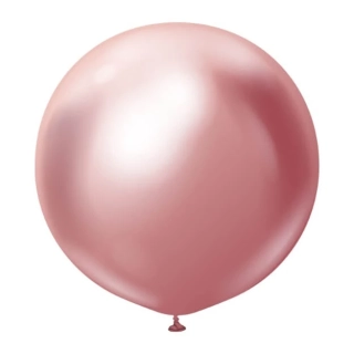 Dekorační chromový balonek světle růžový 45 cm/18"