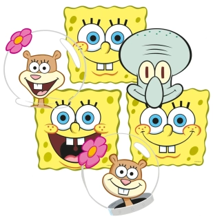 Papírové masky Sponge Bob 6ks